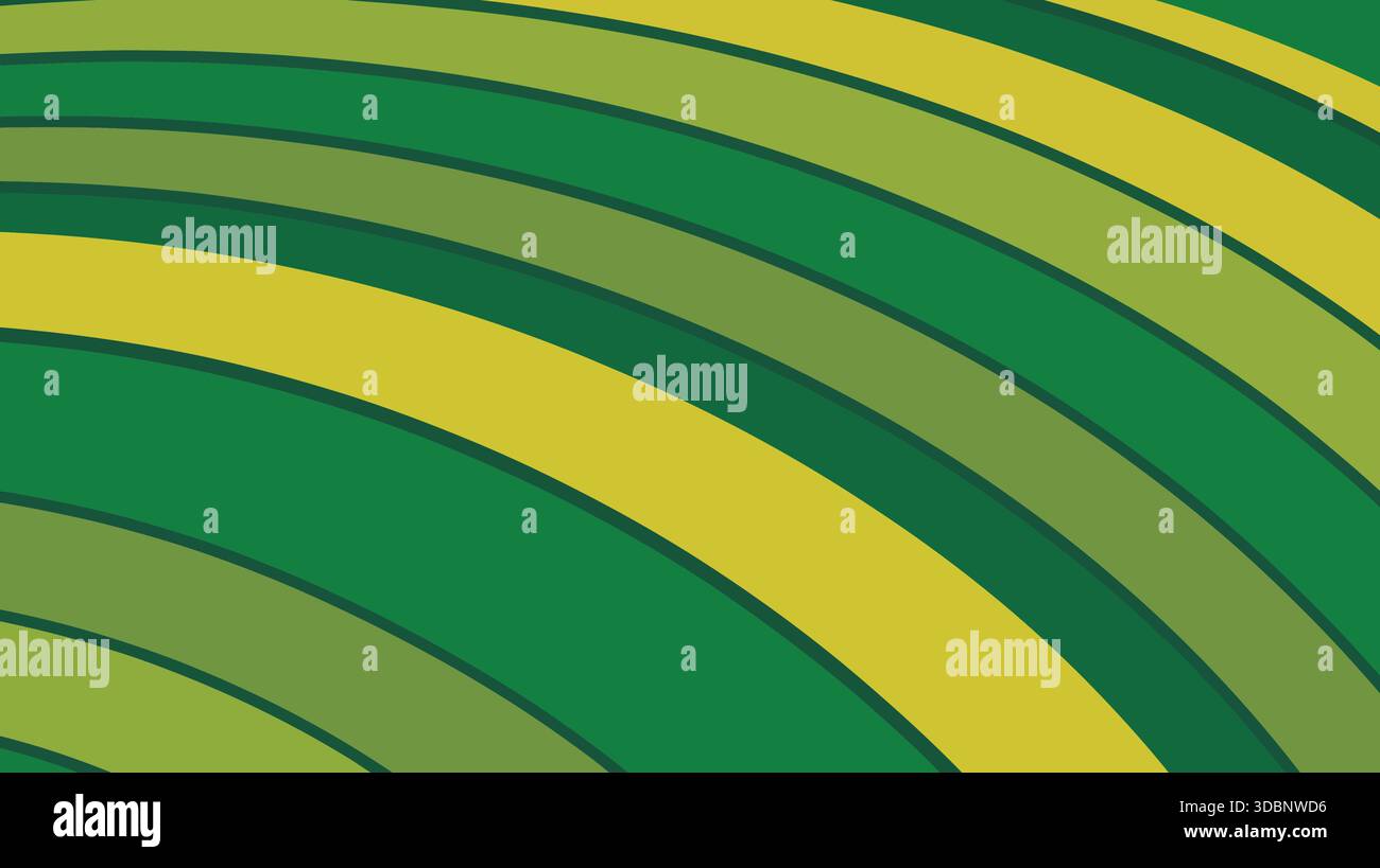 Onde verdi e gialle astratte Illustrazione Vettoriale