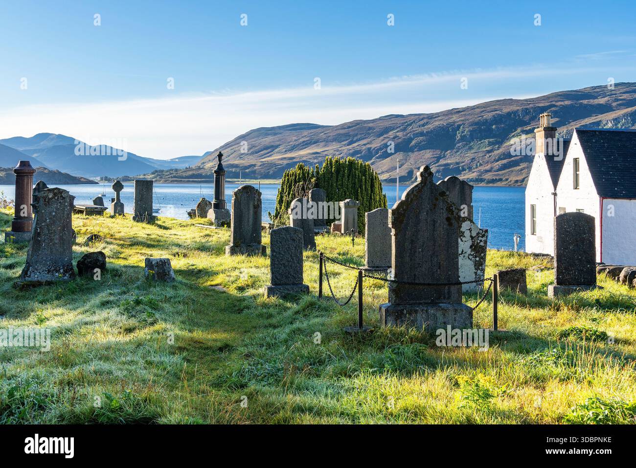 Scotland, Mill Street Burial Ground, cimitero, Loch Broom Foto Stock