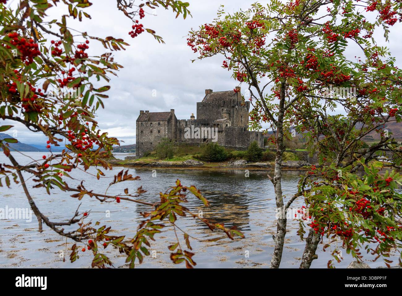 Scozia, costa occidentale, castello di Eilean Donan Foto Stock