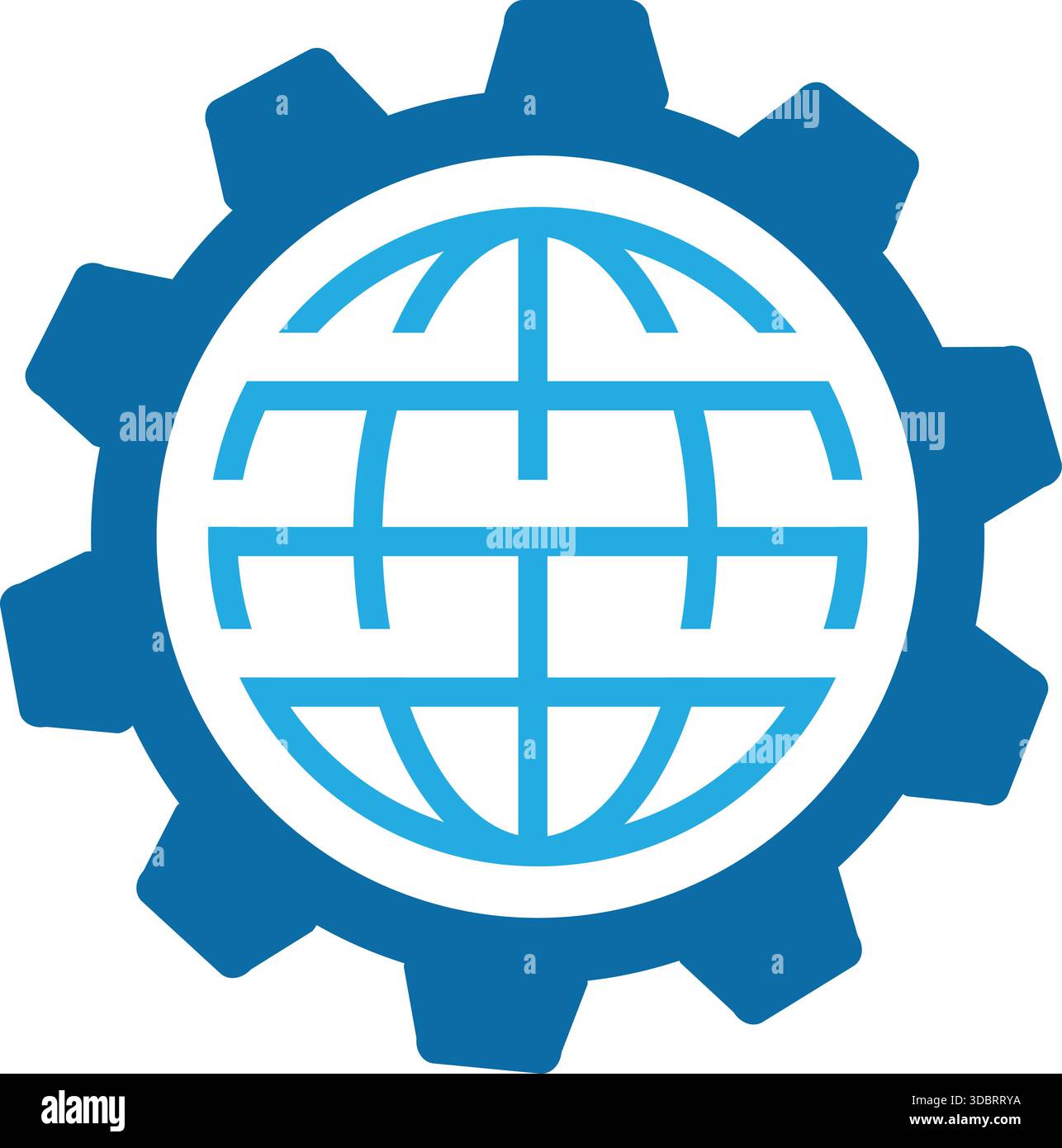 Gear with Globe web, WWW web, Web sign, web symbol, manutenzione sito web, icona di accesso web, segno URL, icona ingranaggi, icona impostazione, icona connessione ingranaggio Illustrazione Vettoriale