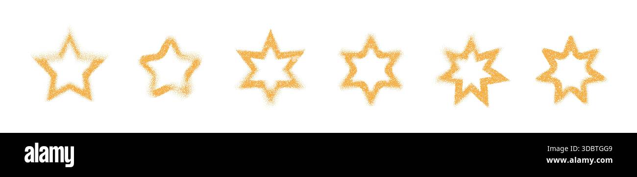 Sfondo a gradiente astratto con raffica di stelle e texture granulosità. I punti a righe creano un effetto mezzitoni con un design monocromatico in bianco e nero per Illustrazione Vettoriale