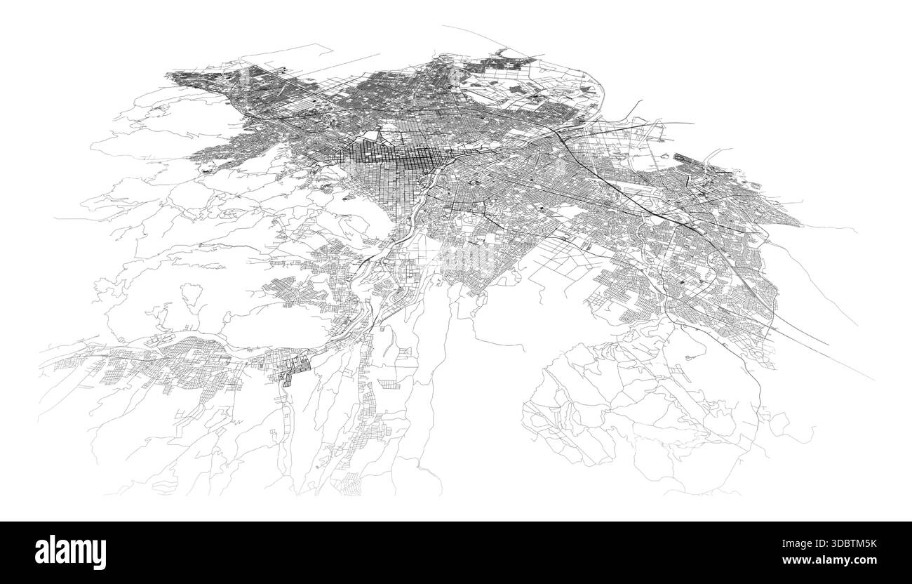 Città di Sapporo in Giappone strada mappa stradale, immagine immagine di illustrazione del contorno vettoriale Illustrazione Vettoriale