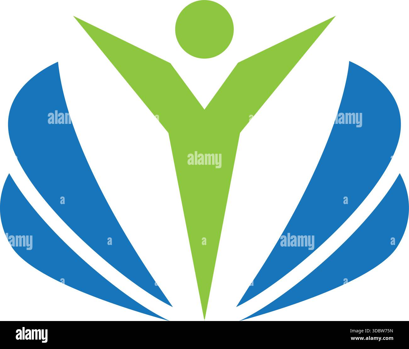Modern Human logo design Nature icon Vector Illustrazione Vettoriale