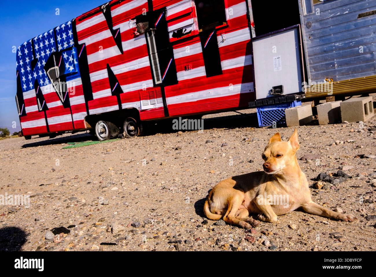 Slab City, vicino a Niland, California, Stati Uniti d'America Foto Stock