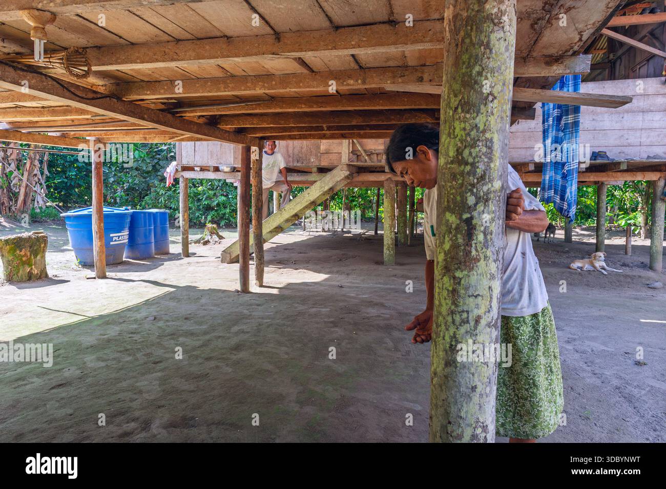 Villaggio della tribù quechua, provincia di Napa, Ecuador Foto Stock