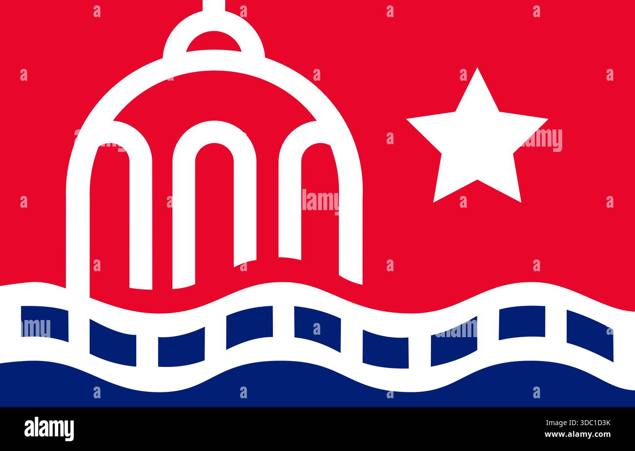 Bandiera della città di Jefferson City - Missouri Foto Stock