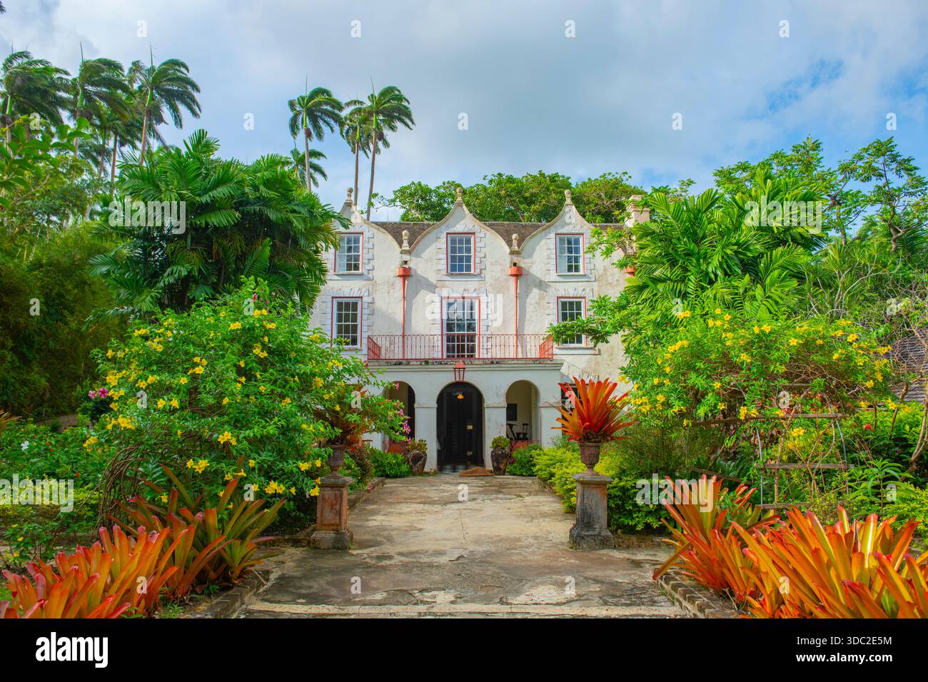 St. Nicholas Abbey è una casa di piantagione in stile giacobino costruita nel 1658 nella parrocchia di St. Peter, Barbados. Foto Stock