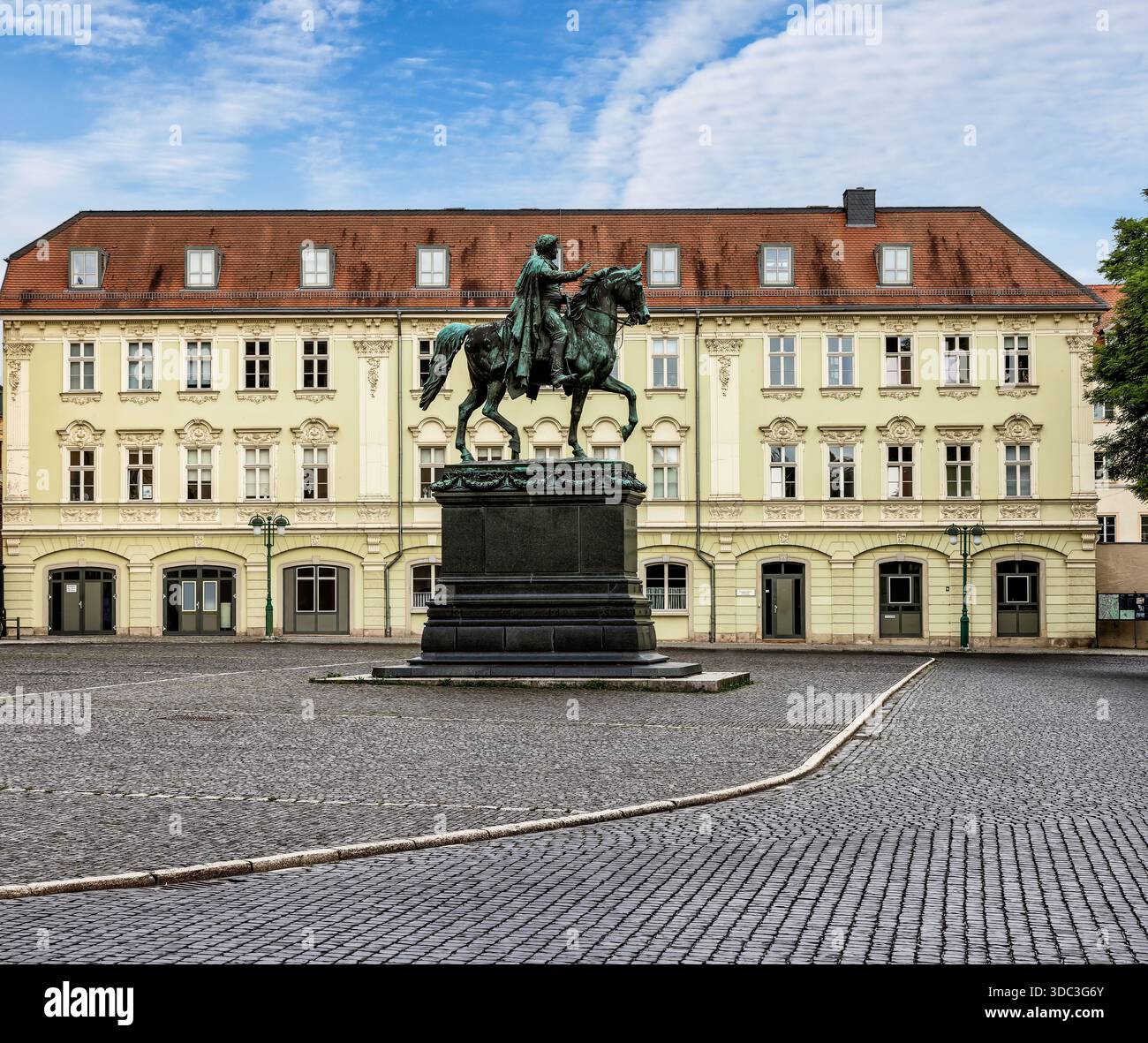 Piazza della democrazia a Weimar, Germania Foto Stock