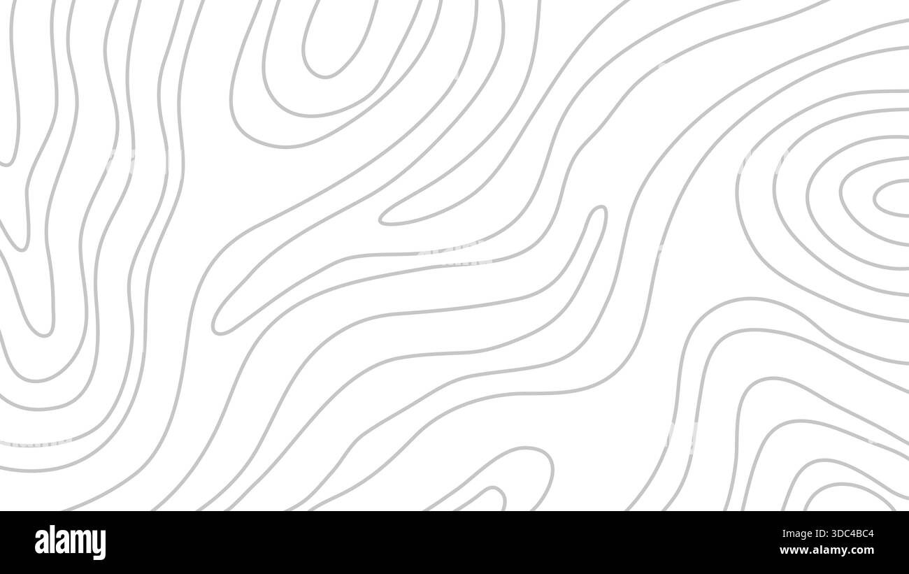 Disegno astratto con linee Mappa topografica contorno sfondo banner. Illustrazione vettoriale Illustrazione Vettoriale