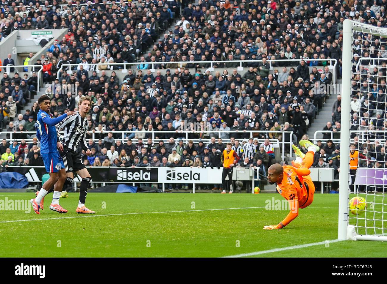 Newcastle upon Tyne, Regno Unito. 20 dicembre 2025. Nick Woltemade del Newcastle United segna un GOL di 2-0 durante la partita Newcastle United vs Chelsea Premier League al St. James' Park, Newcastle upon Tyne, Inghilterra il 20 dicembre 2025 Credit: Lee Keuneke/Every Second Media Credit: Every Second Media/Alamy Live News Foto Stock