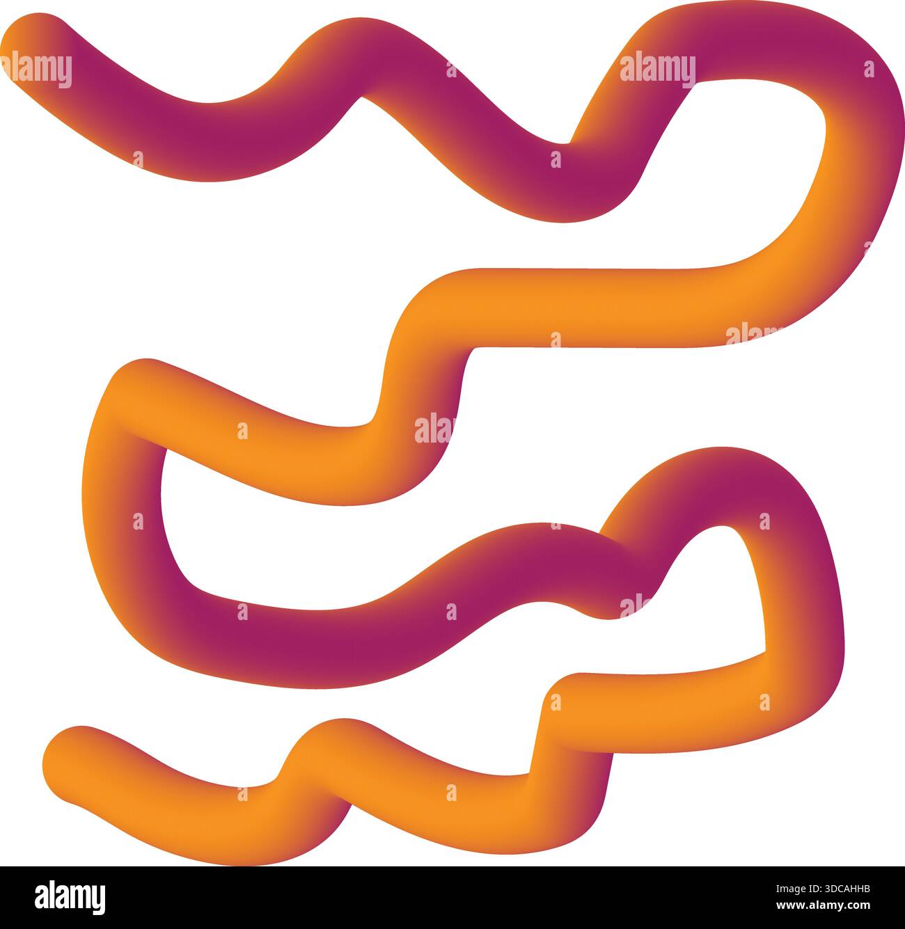 Linee ondulate sfumate vibranti in tonalità arancio e rosa Illustrazione Vettoriale