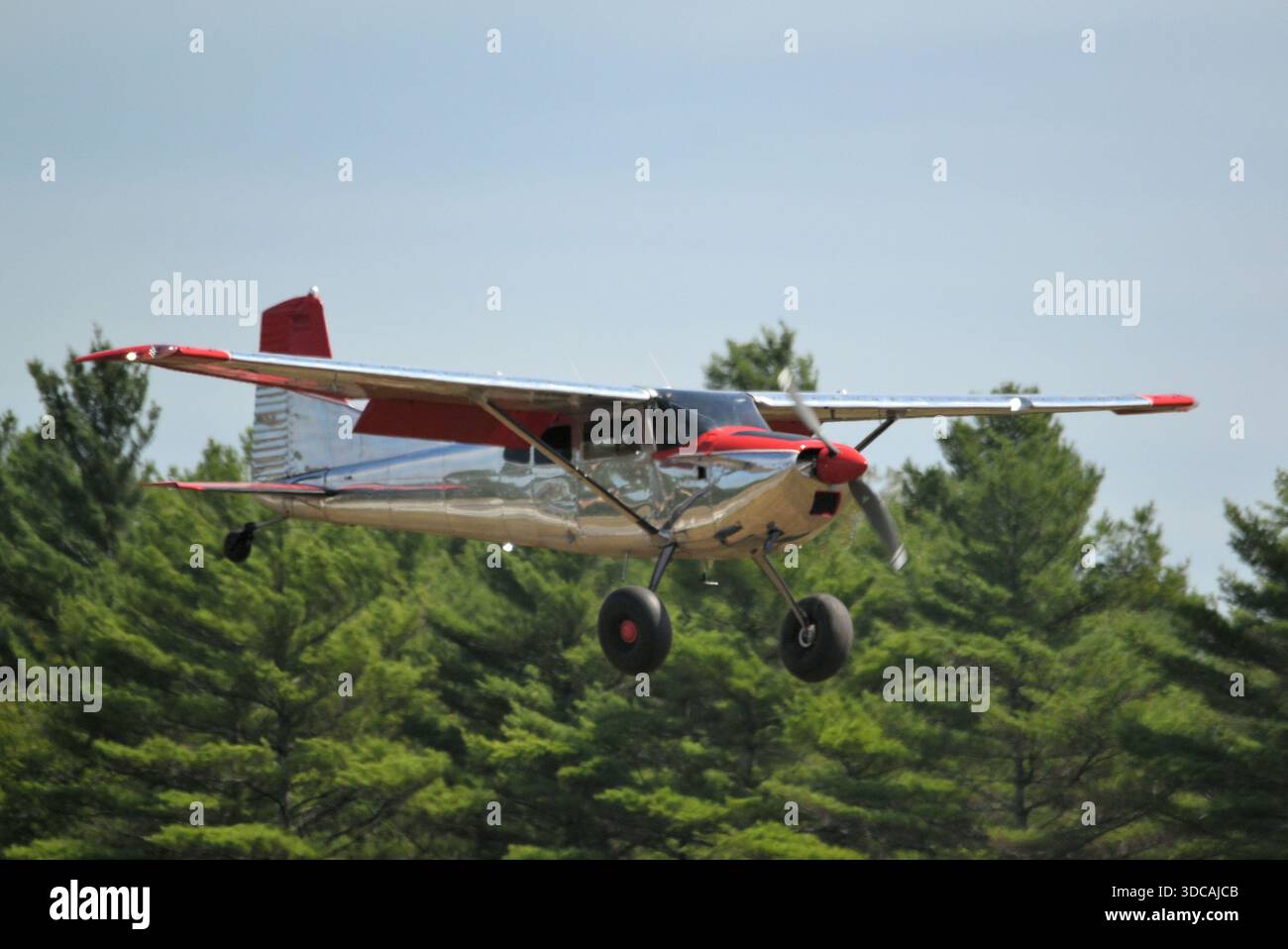 Cessna 180H Skywagon presso l'Aeroporto Municipale di Plymouth, Massachusetts, USA; un classico velivolo Bush Foto Stock