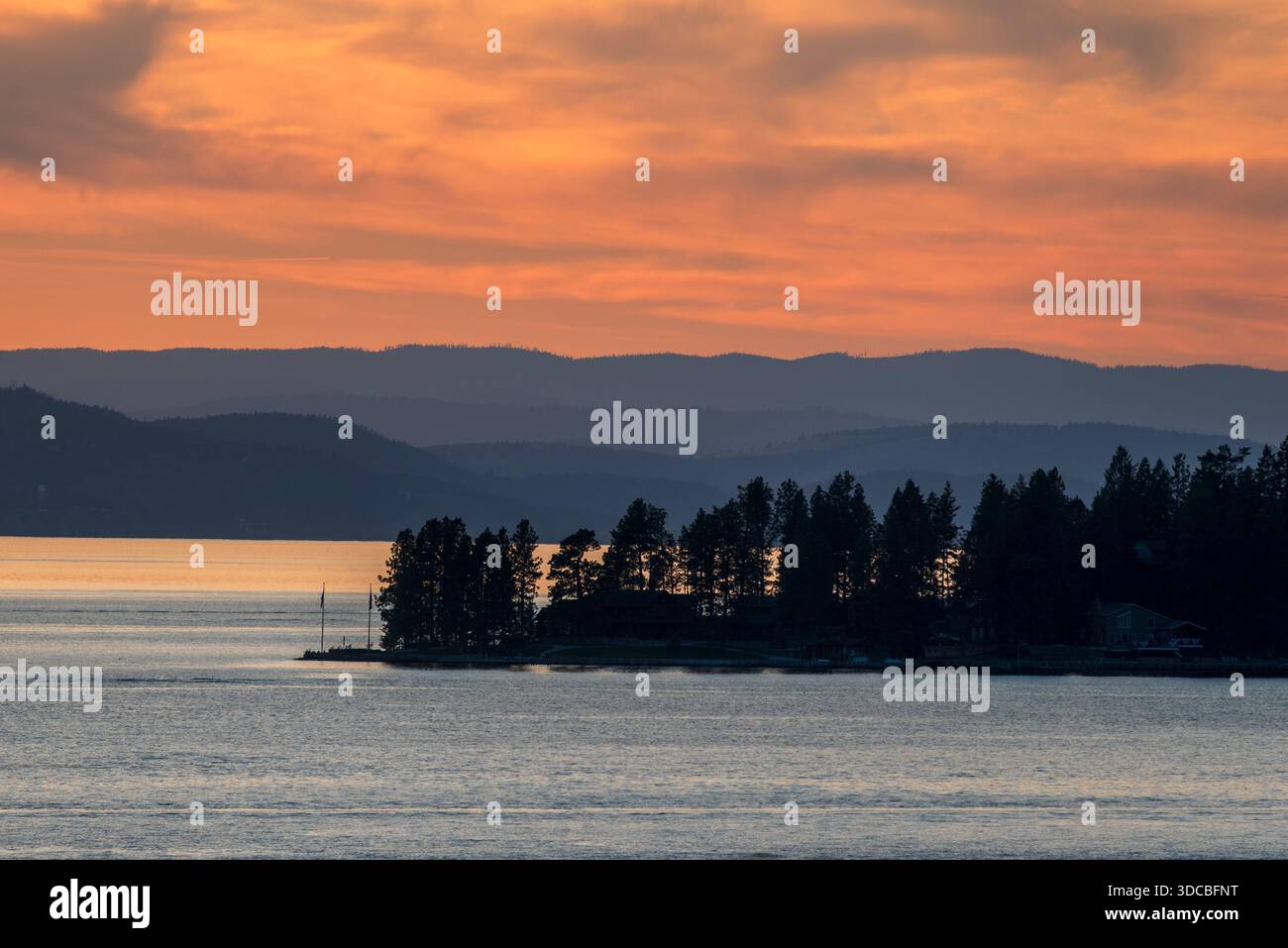 Woods Bay, lago Flathead, Montana, Stati Uniti. Foto Stock