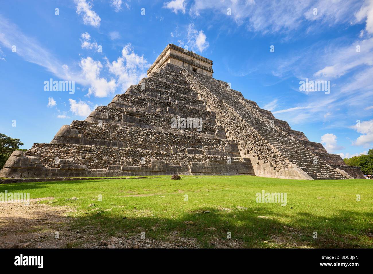 Piramide di El Castillo a Chichen Itza, Messico Foto Stock