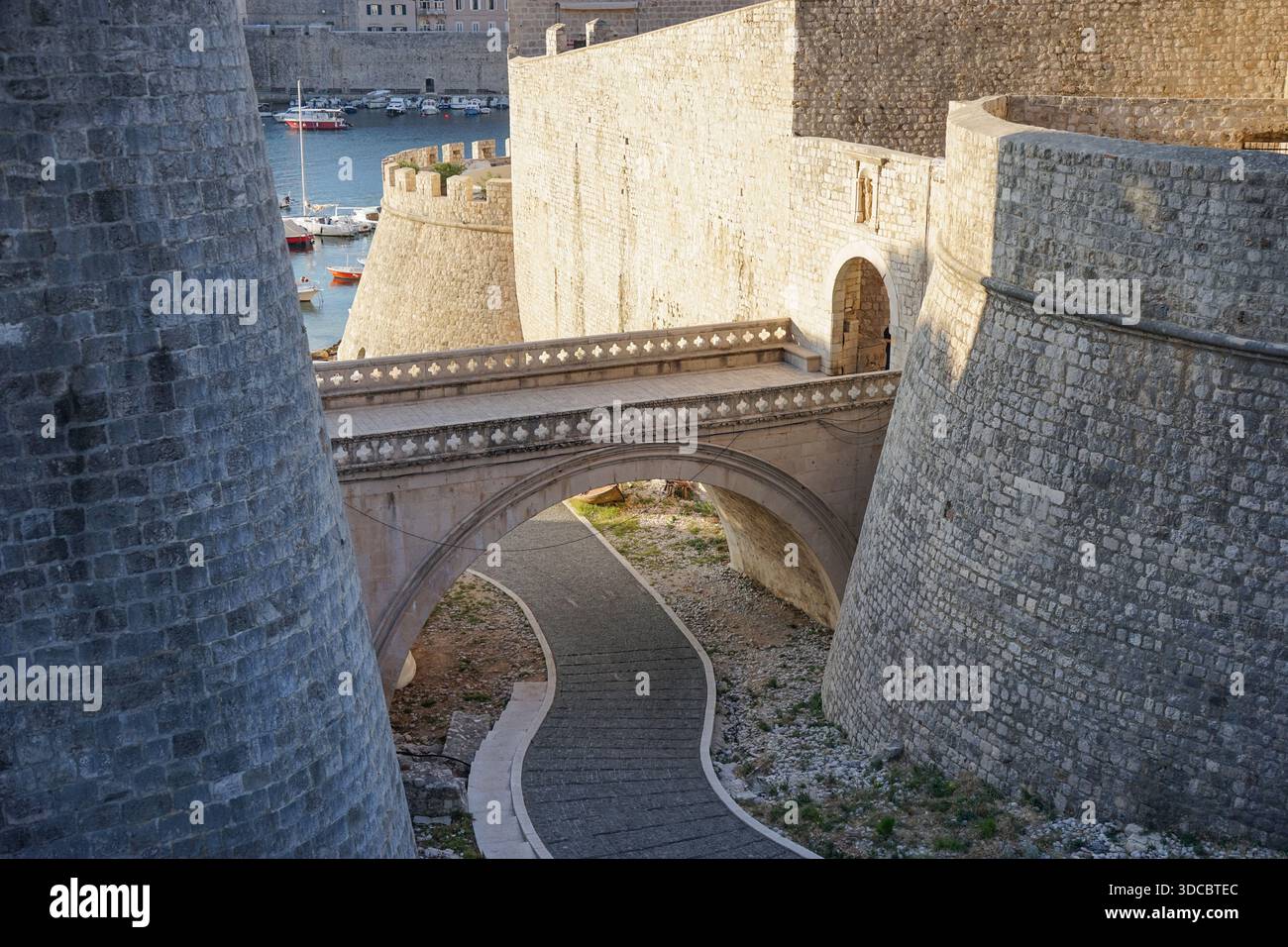 Ponte Revelin a Dubrovnik, Croazia Foto Stock