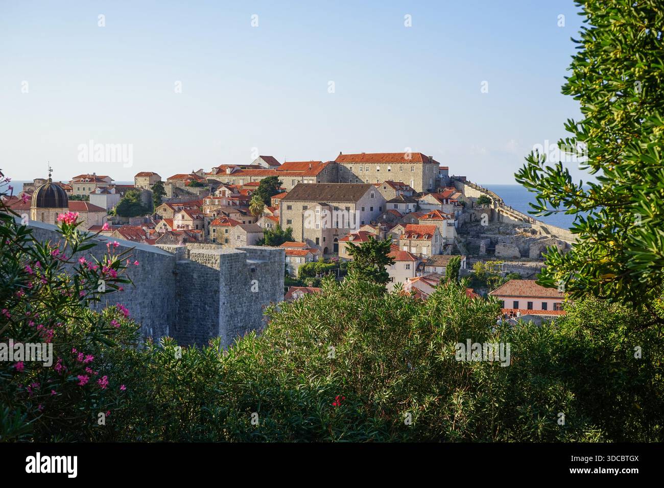 Mura esterne occidentali di Dubrovnik, Croazia Foto Stock