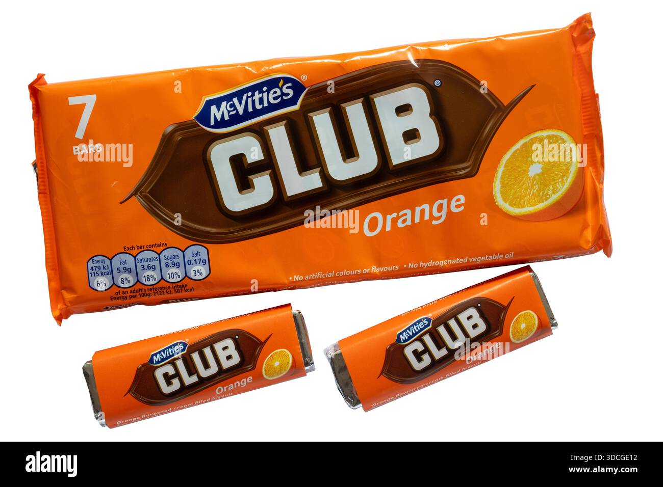 Orange Club Biscuits, nel 2025 chiamati cioccolato aromatizzato al posto dei biscotti al cioccolato a causa del minor contenuto di cioccolato Foto Stock