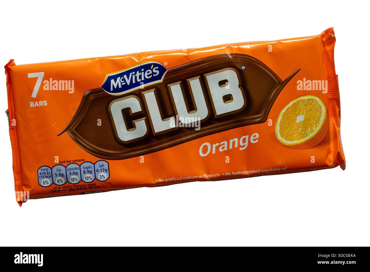 Orange Club Biscuits, nel 2025 chiamati cioccolato aromatizzato al posto dei biscotti al cioccolato a causa del minor contenuto di cioccolato Foto Stock