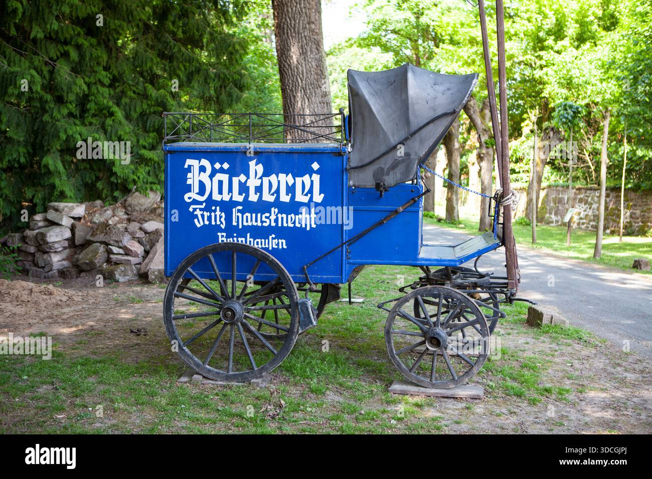 Carrello per la vendita di panifici storici, Museo europeo del pane, Ebergötzen, distretto di Göttingen, bassa Sassonia, Germania, Europa Foto Stock