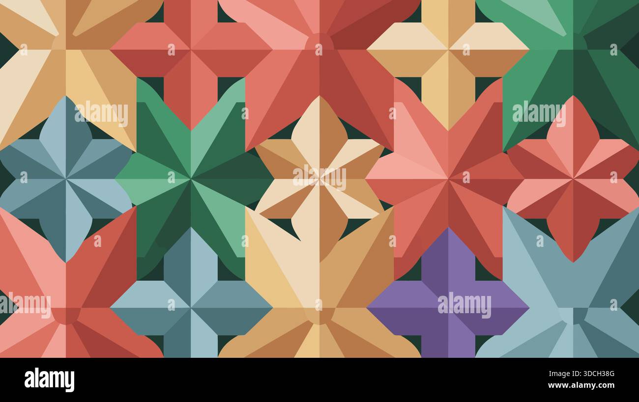 Colorato motivo a stella Illustrazione Vettoriale