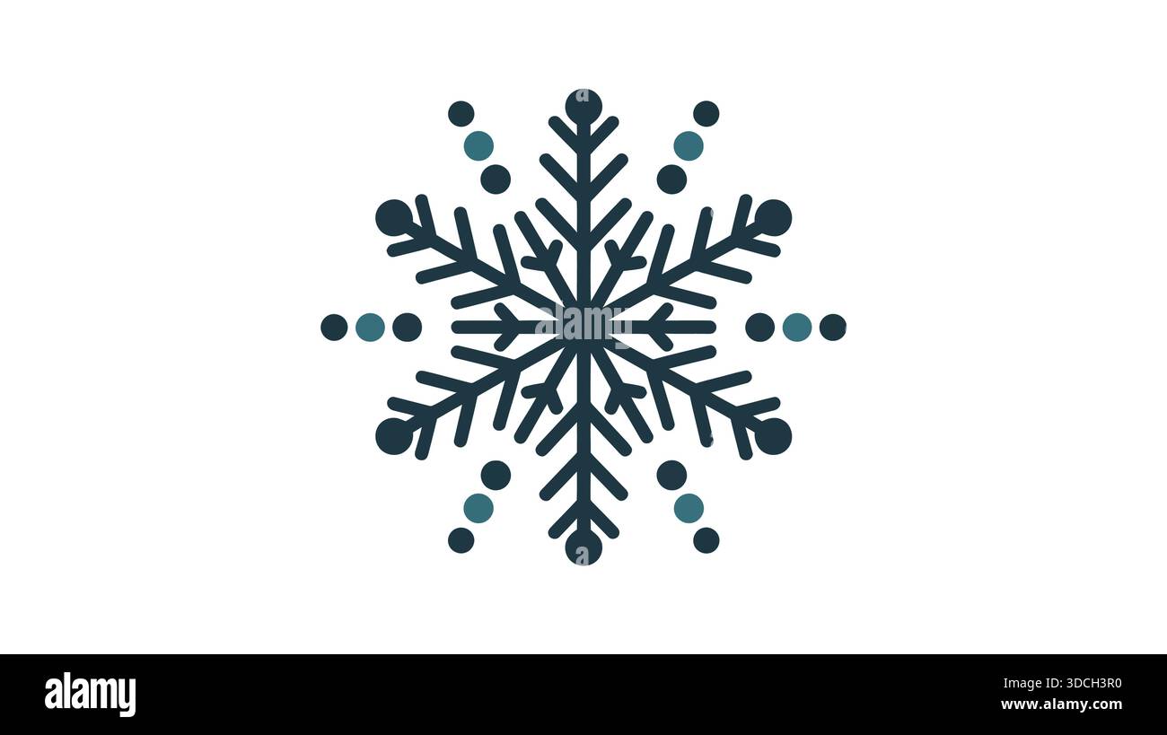 Design complesso con fiocchi di neve Illustrazione Vettoriale