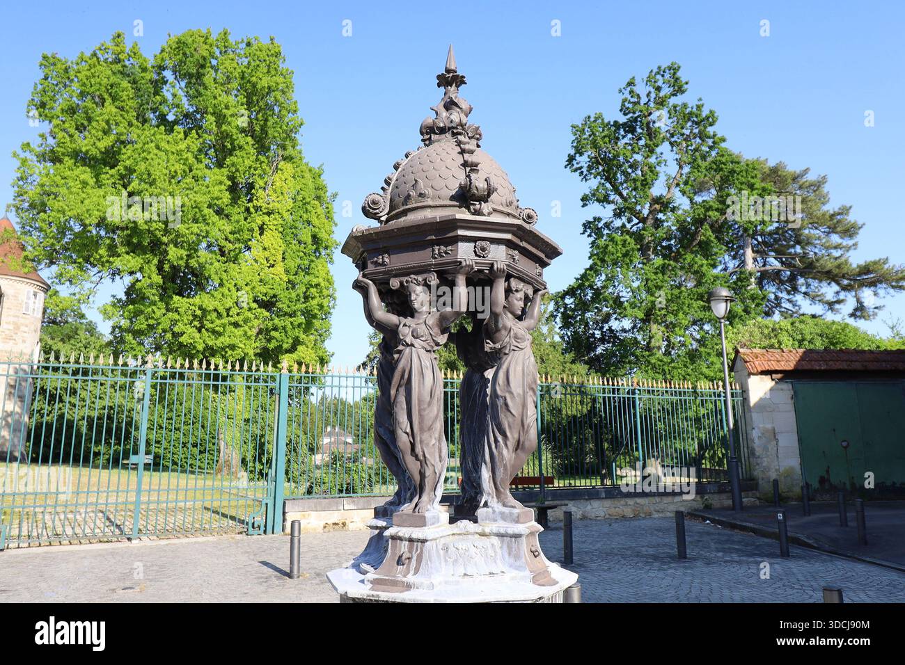 Fontaine Wallace, par le sculpteur Lebourg, ville de Saint Dizier, département de la Haute Marne, Francia Foto Stock