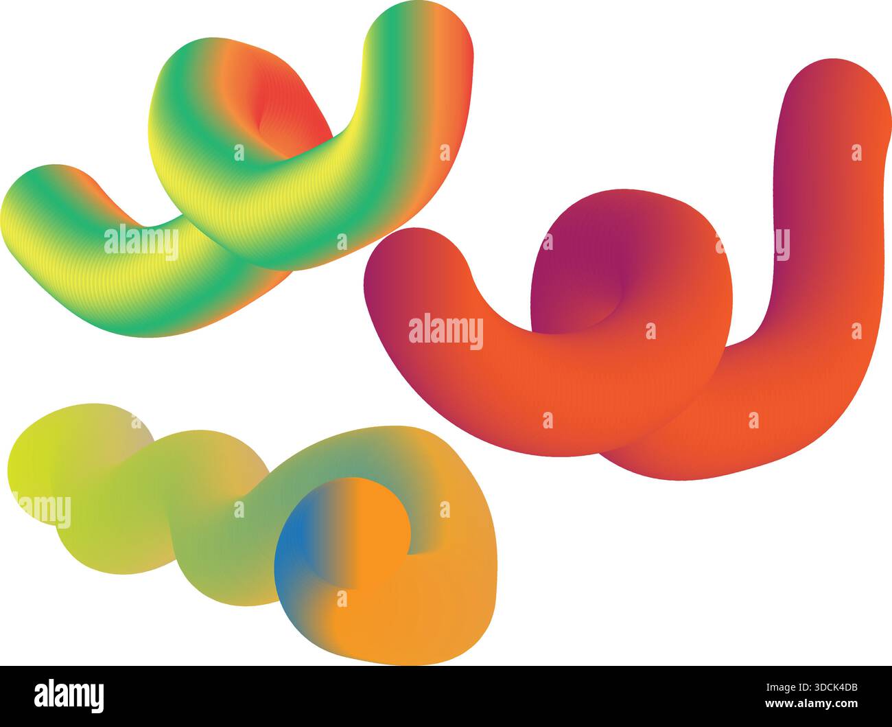 Forme astratte dai colori vivaci in uno stile moderno sfumato Illustrazione Vettoriale