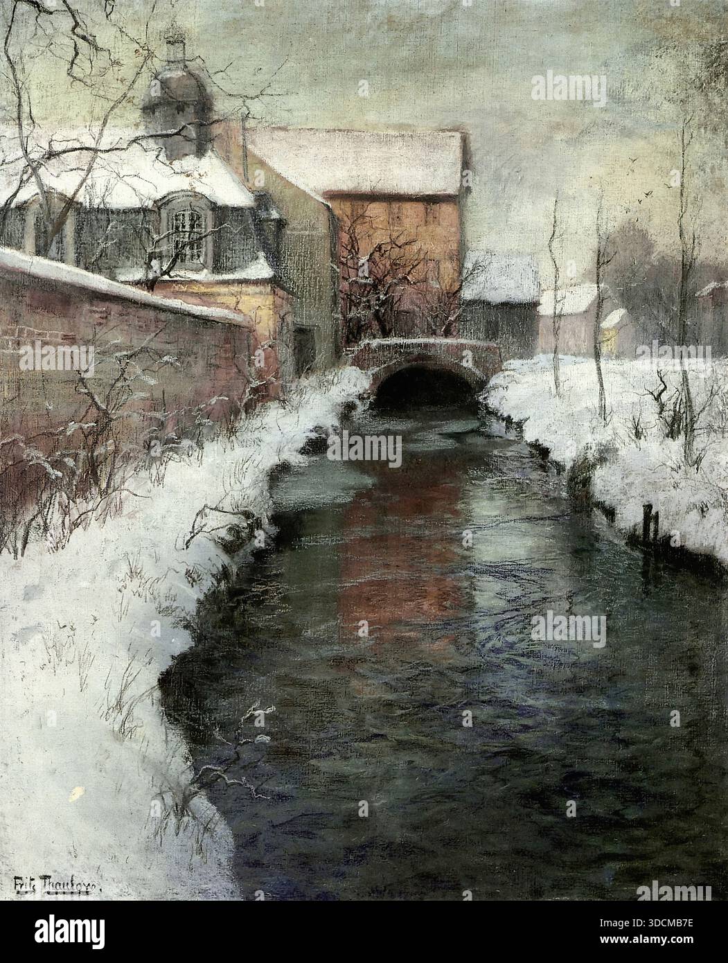 Frags Thaulow - Castello francese sul fiume Arques Foto Stock