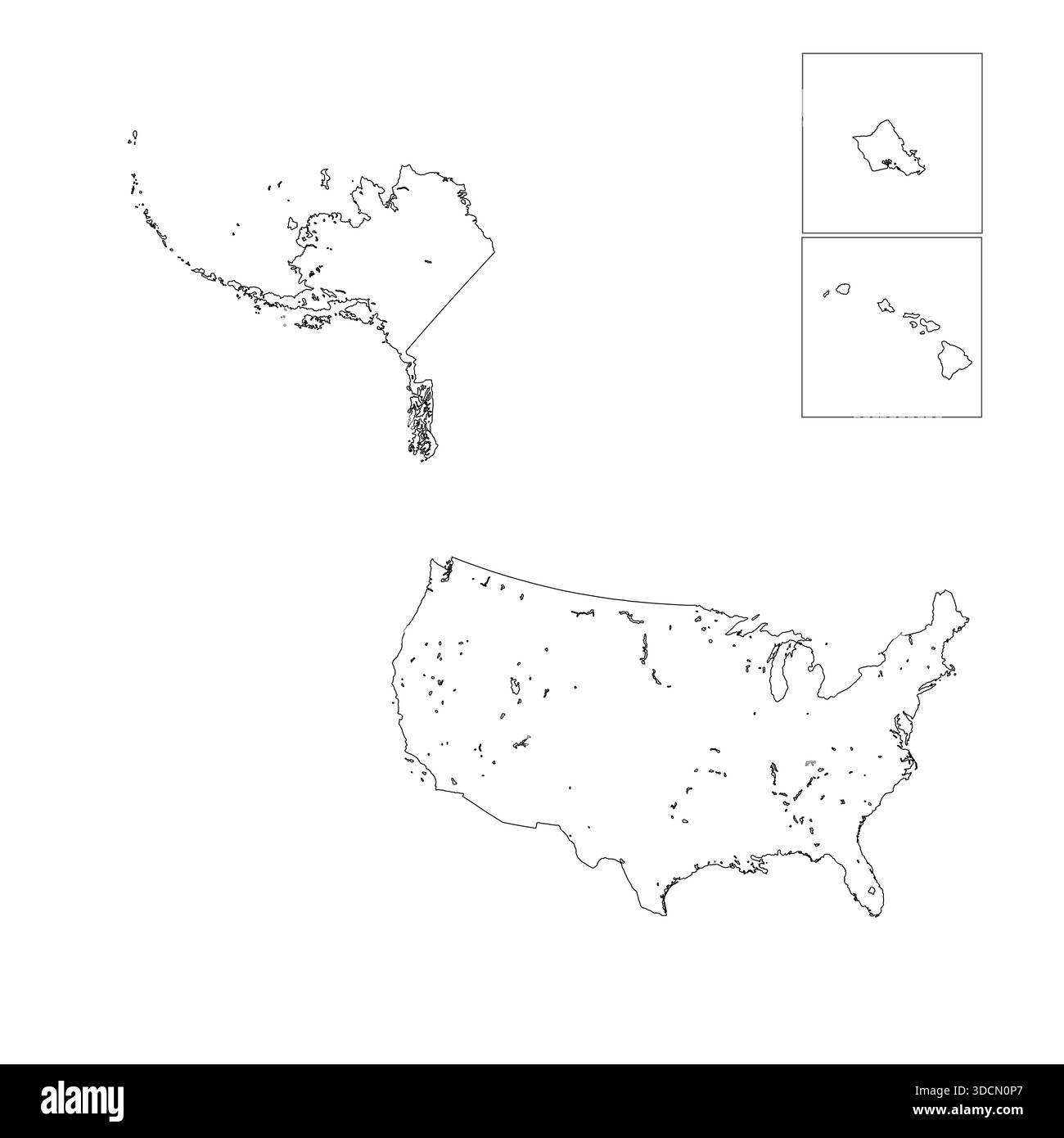 Mappa Stati Uniti d'America, firma silhouette. Mappa dettagliata degli Stati Uniti. Mappa del mondo Globe. Illustrazione vettoriale isolata su sfondo bianco. Nord America Illustrazione Vettoriale