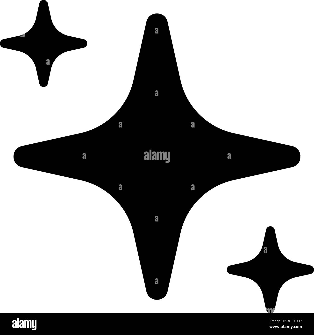 Icona stella AI. Simbolo dell'intelligenza artificiale. Segnale digitale ai robot. Icona della stella magica. Segnale assistente intelligente. Elemento grafico moderno Illustrazione Vettoriale