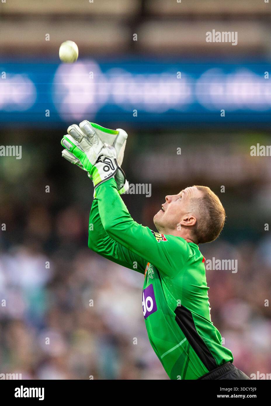 Sydney, NSW, Australia. 26 dicembre 2025. SAM HARPER di Melbourne Stars prende piede durante la partita di Big Bash League tra Sydney Sixers e Melbourne Stars. (Credit Image: © Stephane Thomas/ZUMA Press Wire) SOLO PER USO EDITORIALE! Non per USO commerciale! Foto Stock