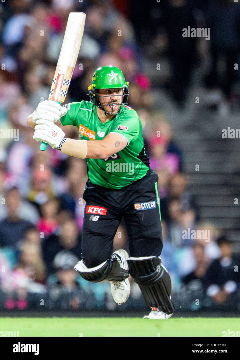 Sydney, NSW, Australia. 26 dicembre 2025. JON MERLO dei Melbourne Stars batte durante la partita di Big Bash League tra Sydney Sixers e Melbourne Stars. (Credit Image: © Stephane Thomas/ZUMA Press Wire) SOLO PER USO EDITORIALE! Non per USO commerciale! Foto Stock
