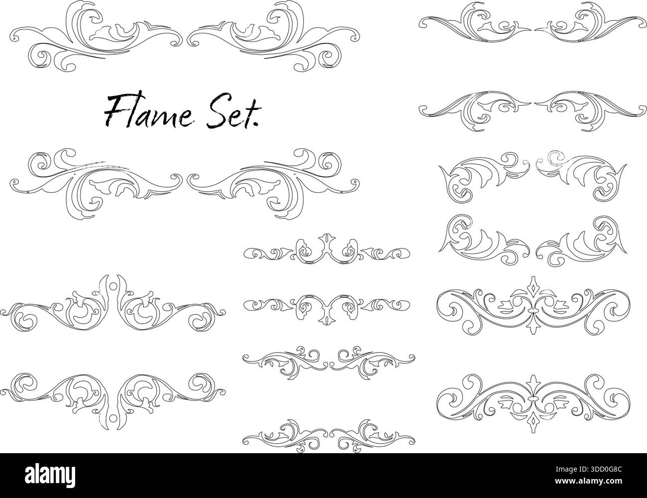 Set di cornici in stile gotico. Cornice per immagini in stile WESTERN. Illustrazione Vettoriale