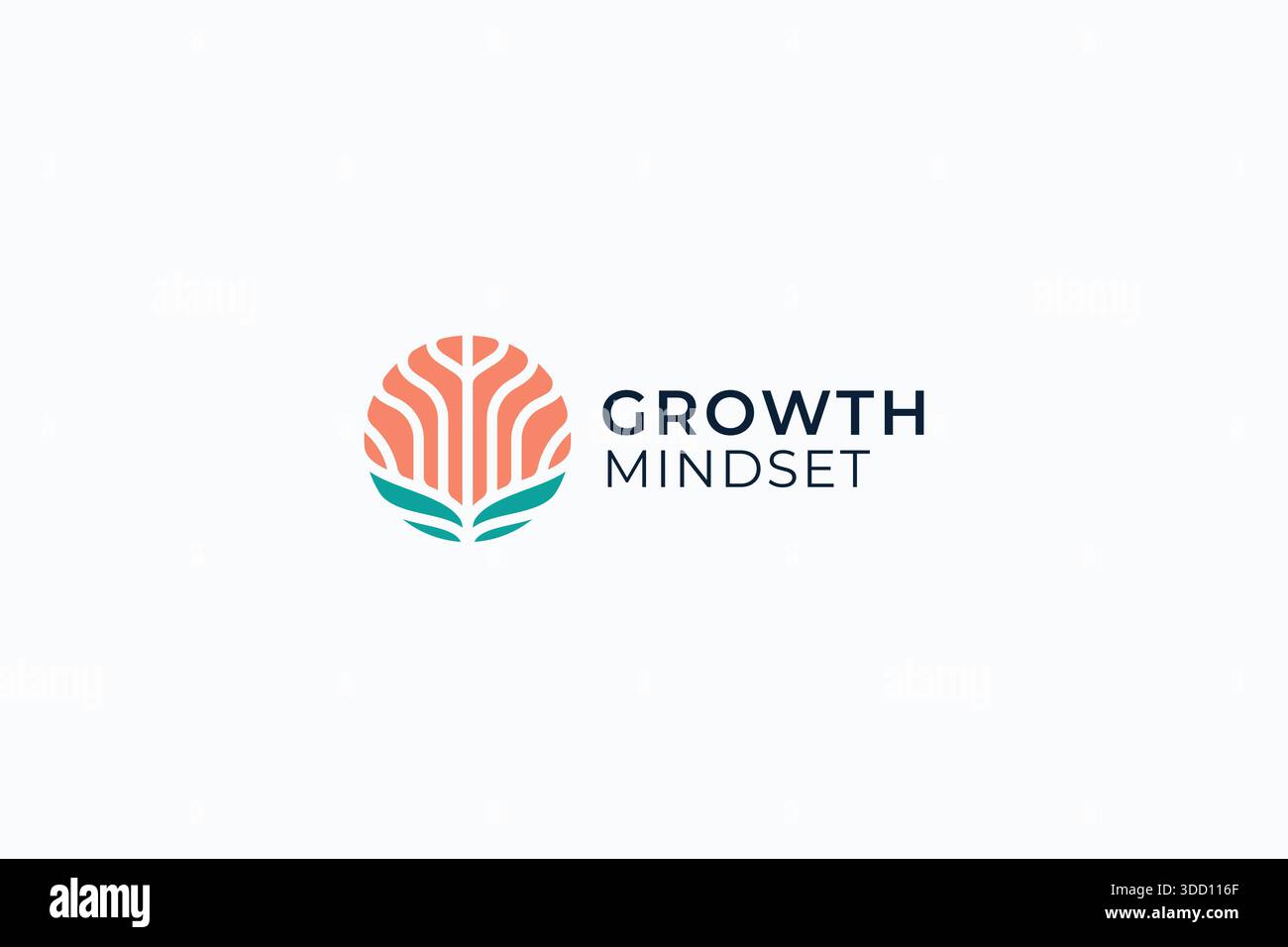 Abstract Brain Plant for Growth Mindset Logo Sign Symbol Life Thinking Learn Skill software Business Development Illustrazione Vettoriale