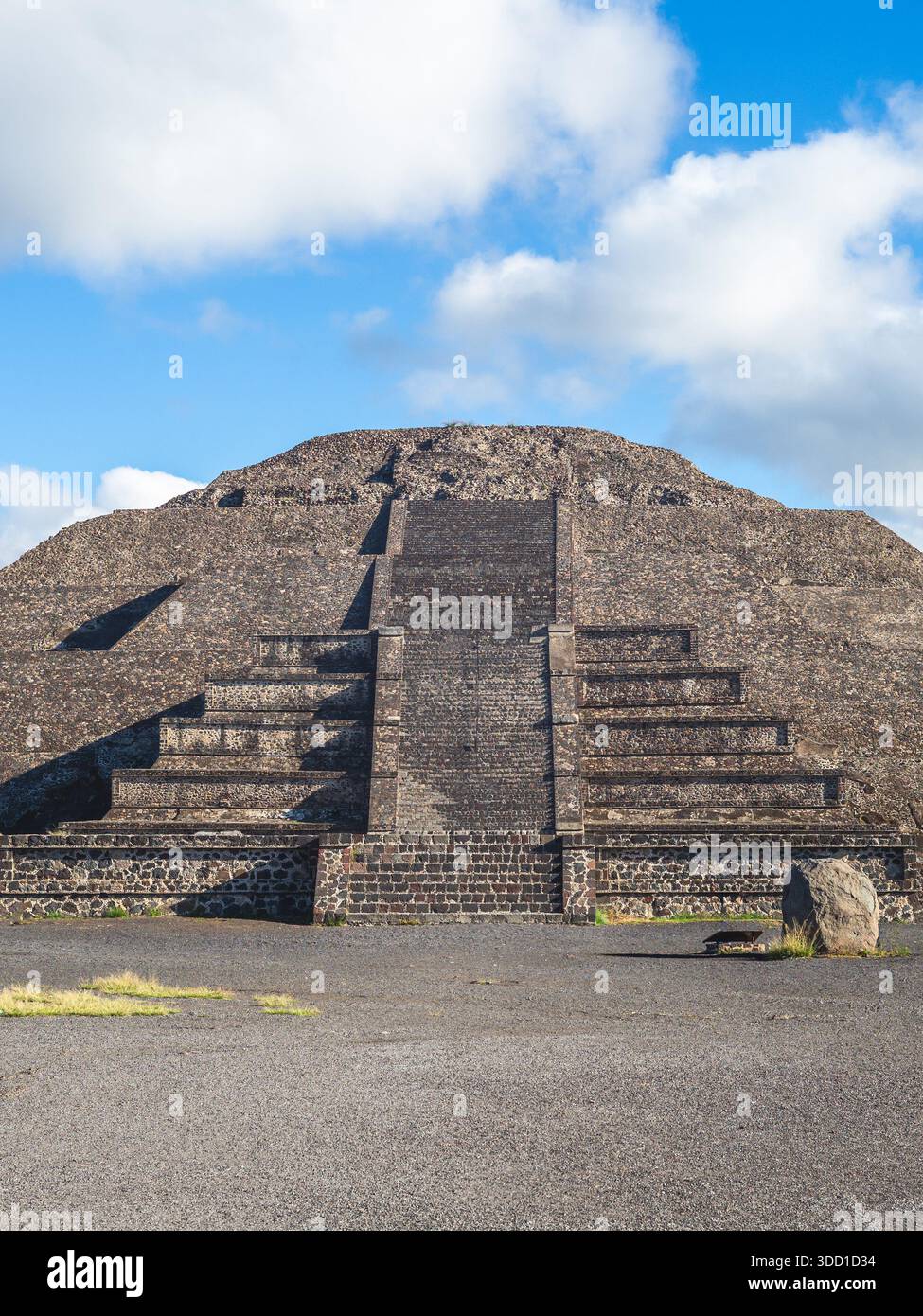Piramide lunare situata a Teotihuacan, Messico Foto Stock