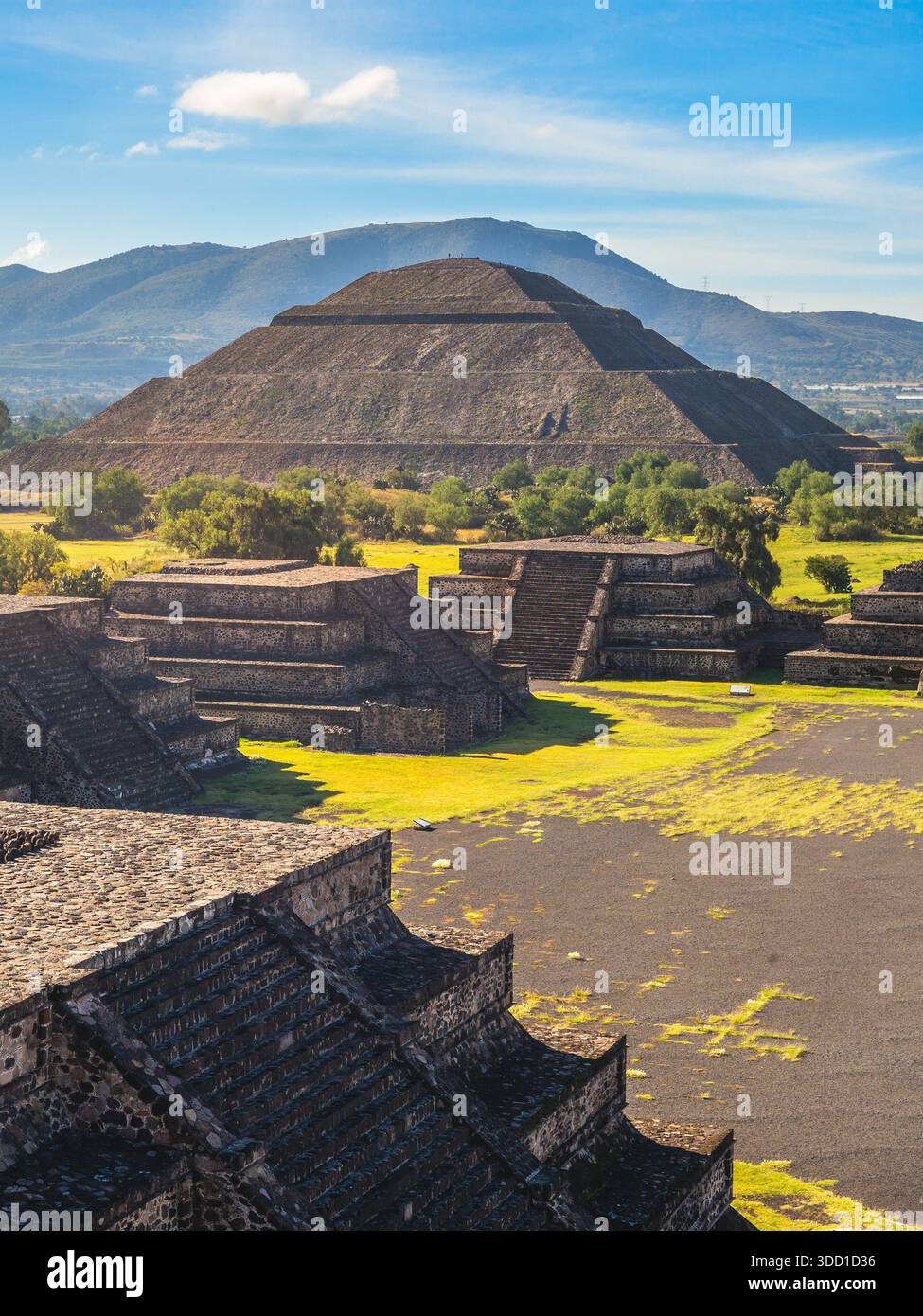 Piramide del sole a Teotihuacan, un sito del Messico patrimonio dell'umanità dell'UNESCO Foto Stock