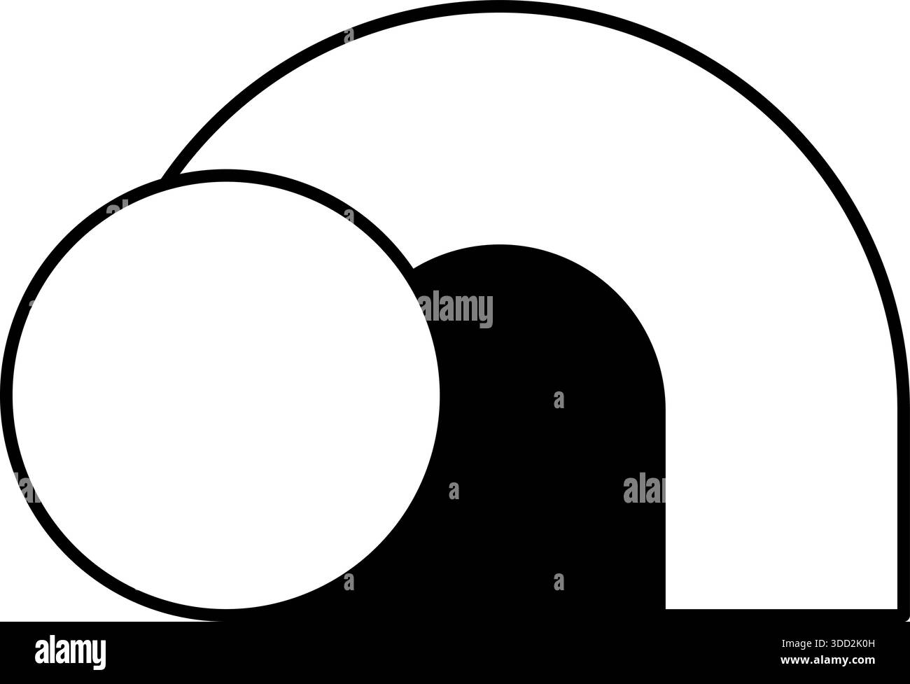 Icona vettoriale della tomba in pietra vuota con masso rotolato, pasqua che rappresenta la narrazione della risurrezione nella teologia cristiana, simboleggia la speranza e la spiritua Illustrazione Vettoriale