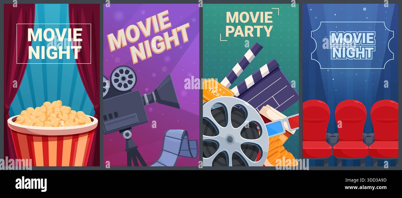 Striscione Decorativo Per Festa A Tema Cinema “Ora In Proiezione” – 154 Cm Con Luci E Motivi Fotocamera