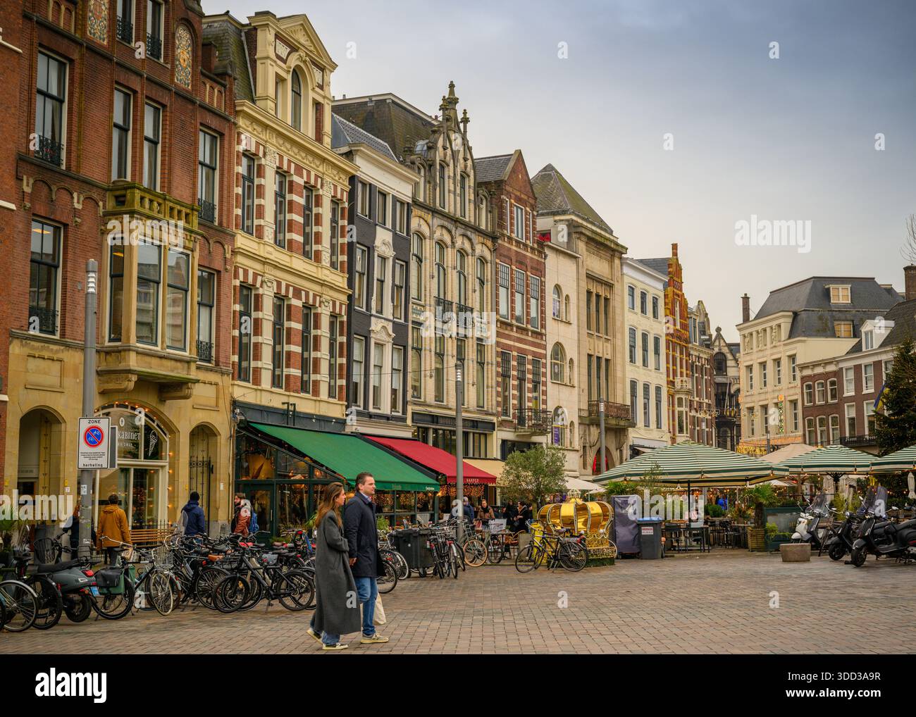 Il Buitenhof a Natale, Den Haag, Paesi Bassi Foto Stock