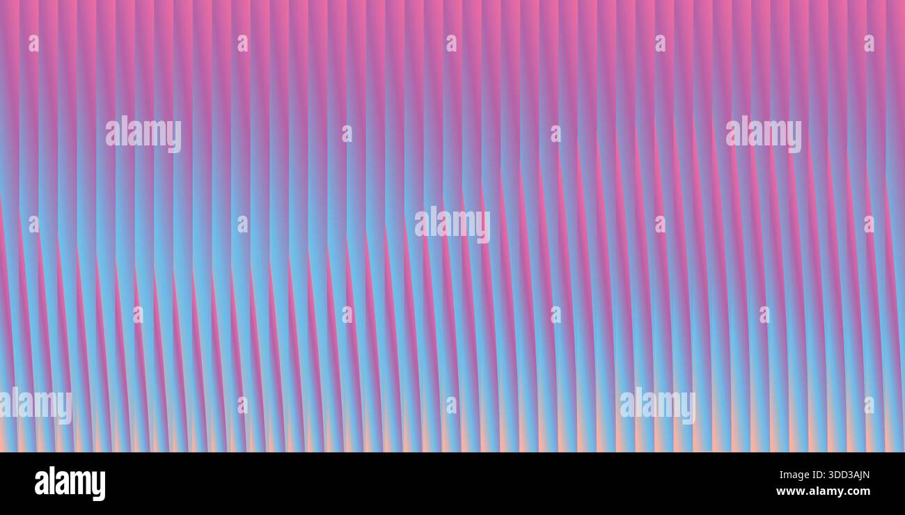 Distorsione olografica del vetro in lilla pastello, strisce blu e rosa con sfumatura verticale lucida, illustrazione vettoriale Illustrazione Vettoriale