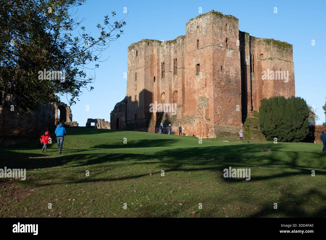 Castello di Kenilworth il giorno di Santo Stefano, Warwickshire, Inghilterra, Regno Unito Foto Stock