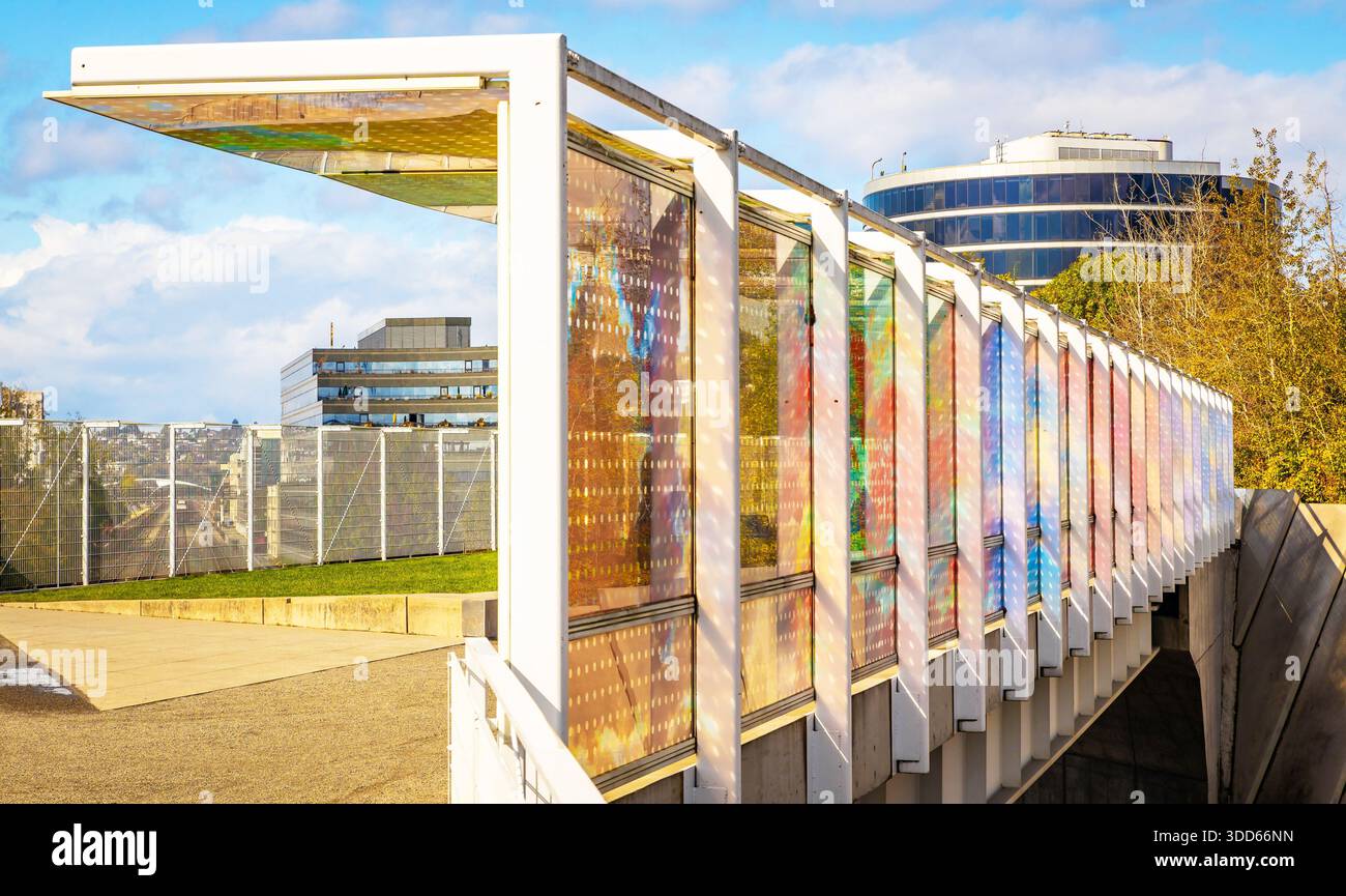 Seattle, Washington, Stati Uniti - 21 settembre 2025: Primo piano dell'Olympic Sculpture Park a Seattle. Foto Stock