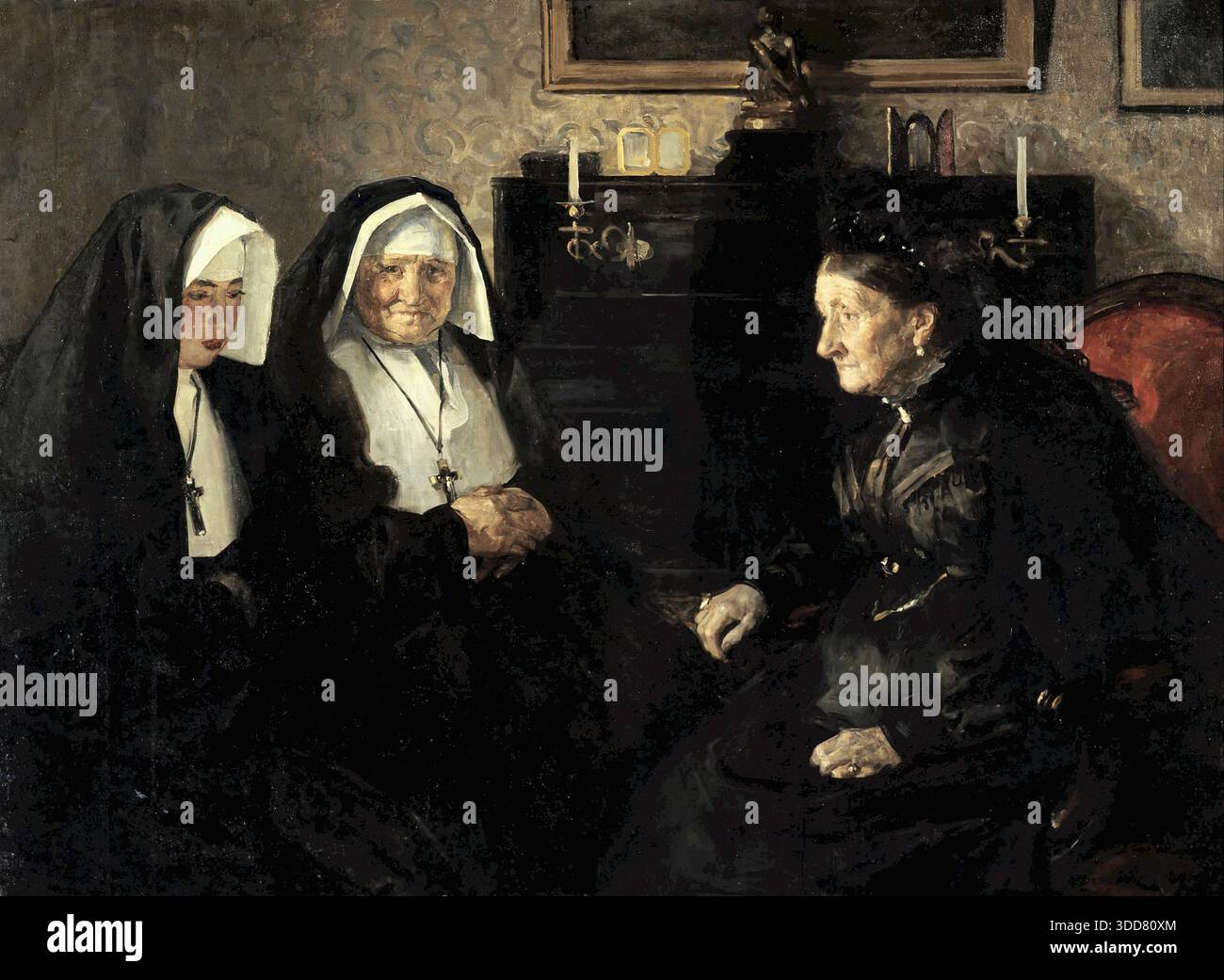 Lucien Simon - EN visite, Soeurs Quêteuses Foto Stock