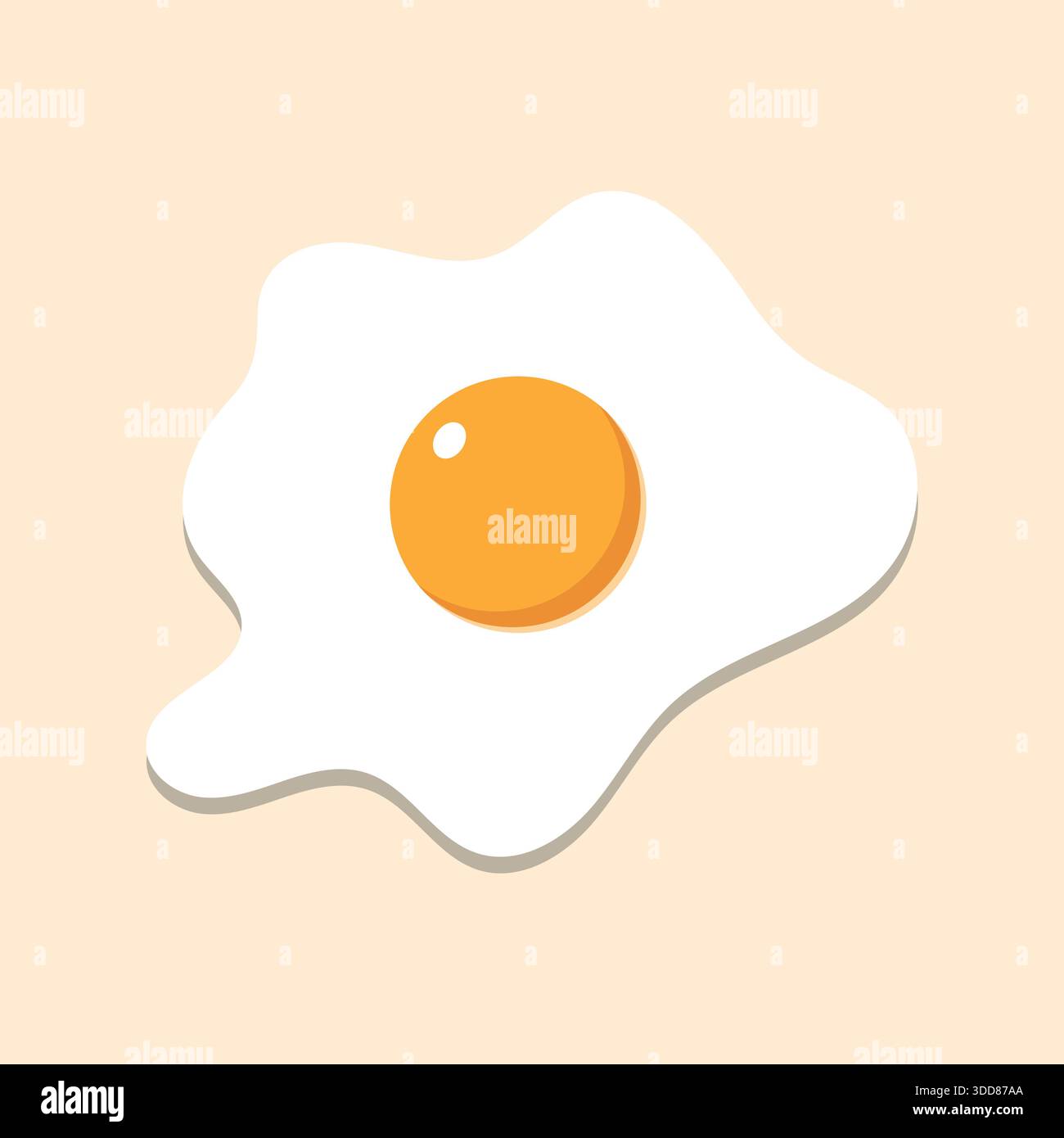 Icona piatto di uova fritte. Illustrazione del vettore Omelet sull'uovo su sfondo trasparente isolato. Simboli adesivi fritti concetto di cibo sano. Illustrazione Vettoriale