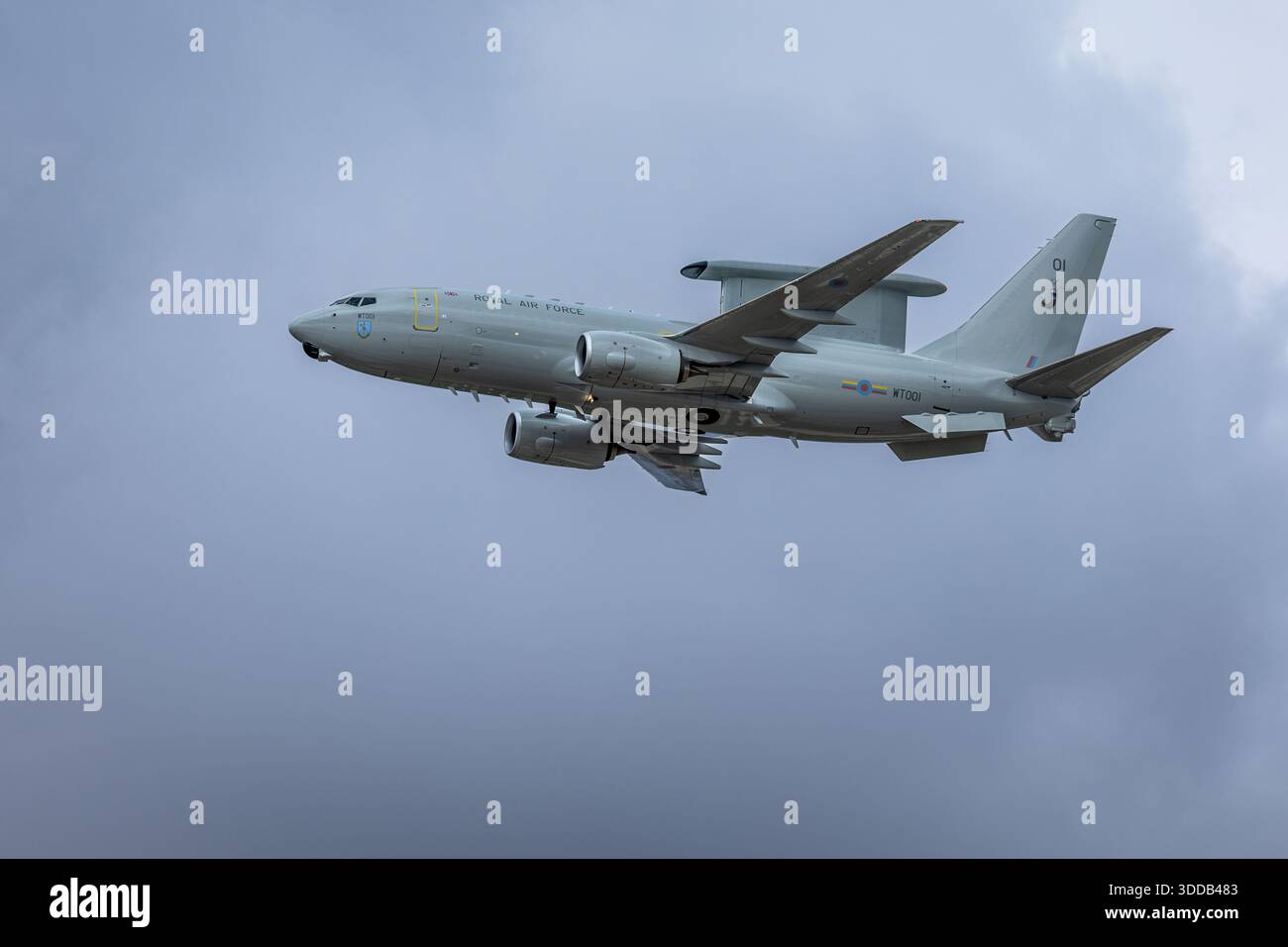 Royal Air Force - Boeing e-7 Wedgetail aviotrasportato al Royal International Air Tattoo 2025. Foto Stock