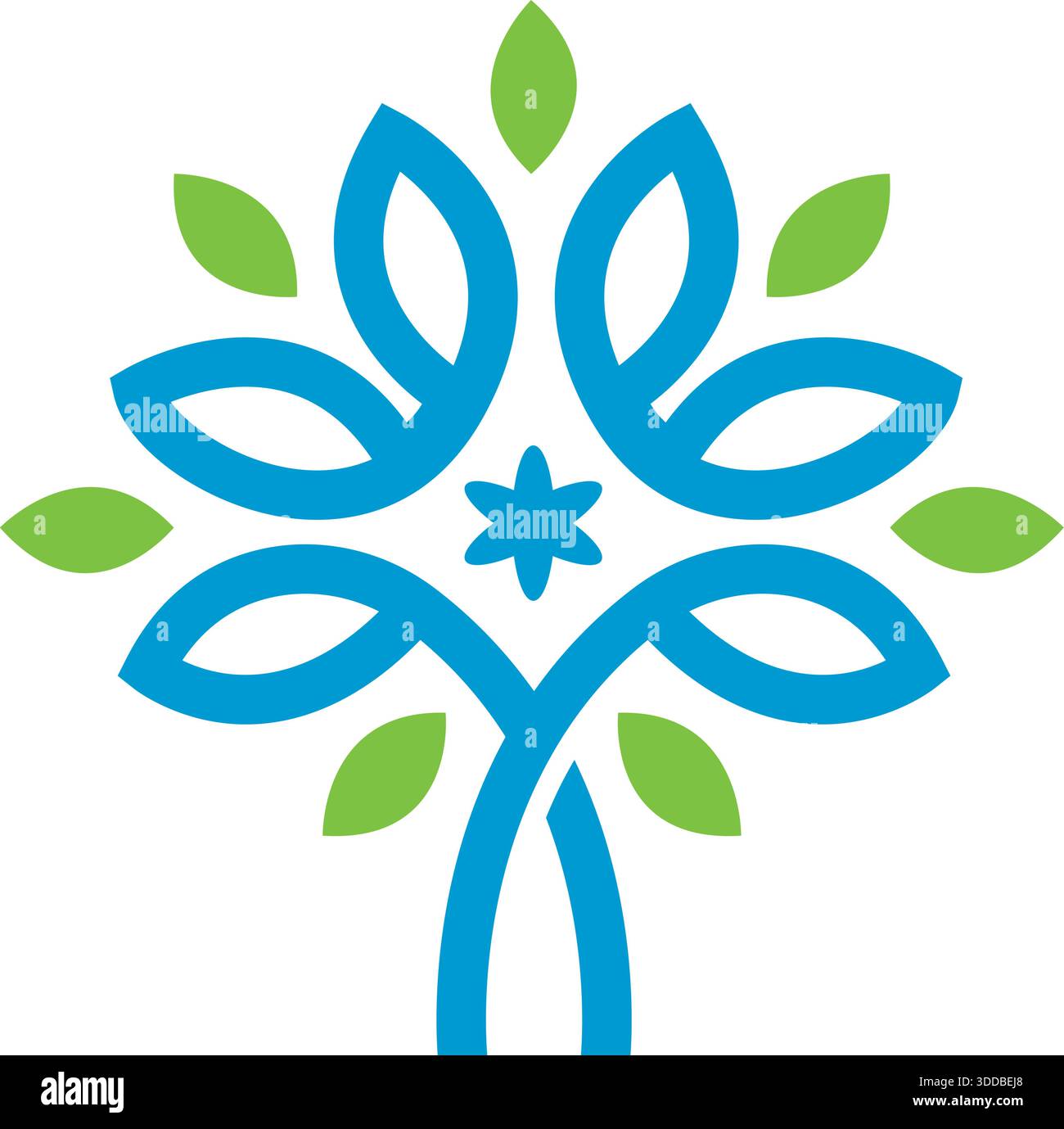 Icona modello vettoriale Comunità Design logo Tree People Star Growth Illustrazione Vettoriale