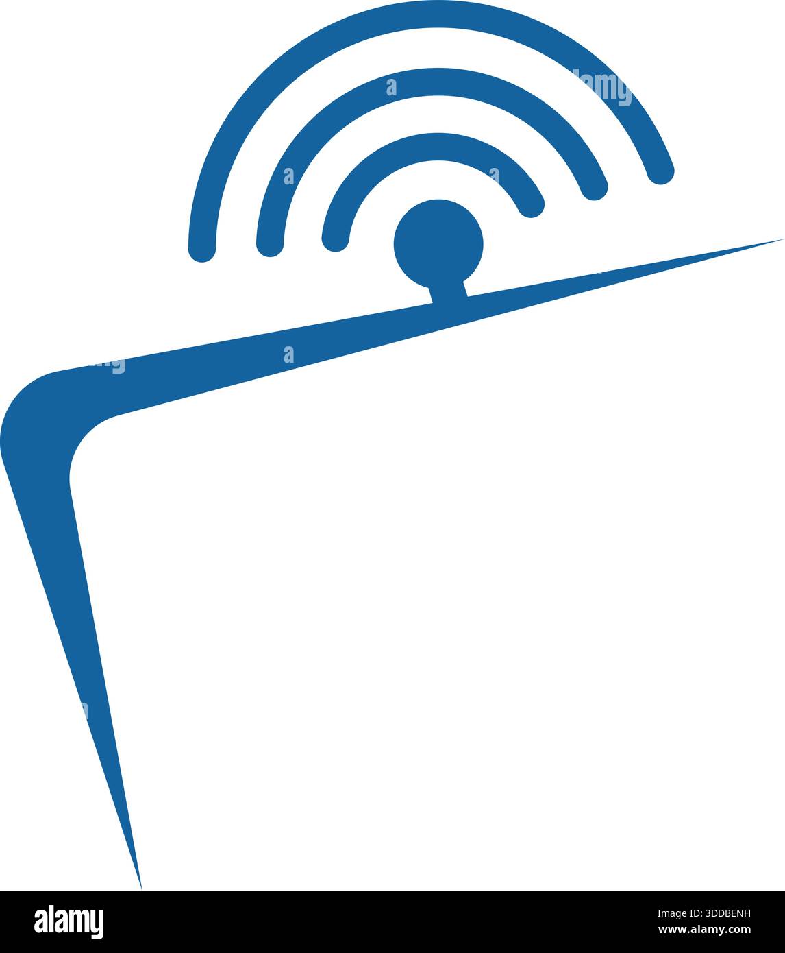Icona Technology Signal Wireless Connection Logo Design Vector Template Illustrazione Vettoriale