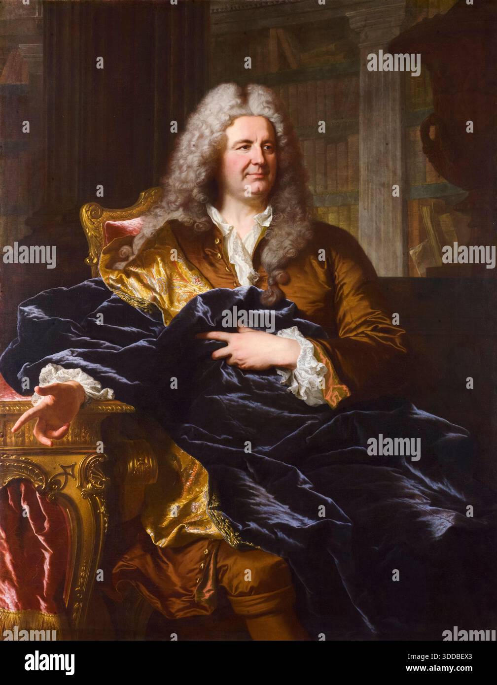 Antoine Pâris, noto anche come "le Grand Pâris" (il grande Pâris, 1668-1734), finanziere durante il regno di Luigi XV, ritratto a olio su tela di Hyacinthe Rigaud, circa 1724 Foto Stock