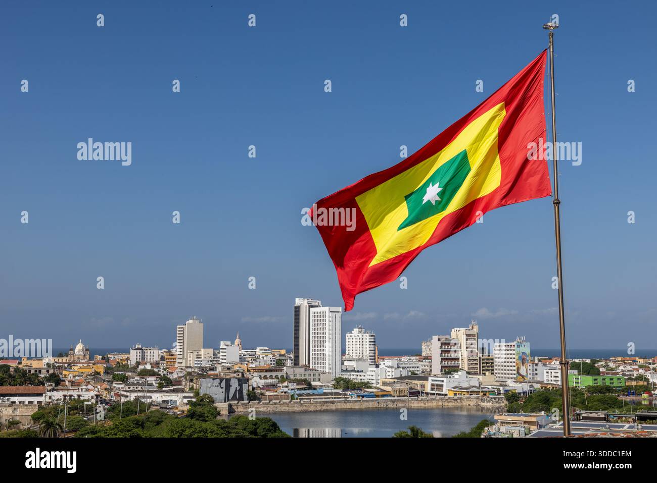 Cartagena Colombia da Castillo de San Felipe Barajas Foto Stock