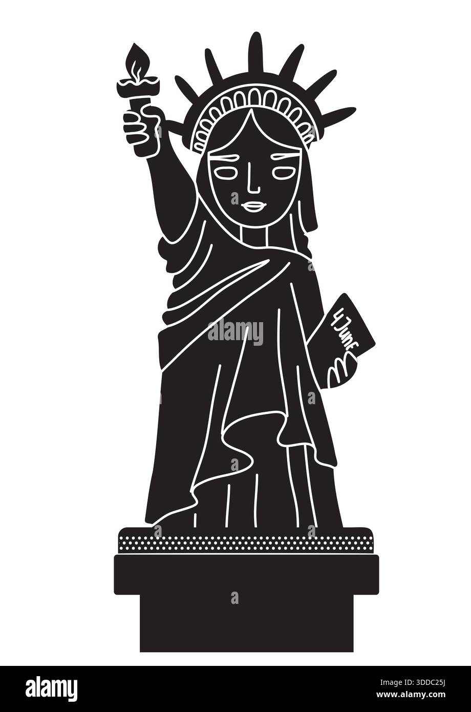 Poster vettoriale di New York con illustrazione della Statua della libertà sfondo per design, sito web, presentazione, carte, icone, adesivi. New York con letteri Illustrazione Vettoriale